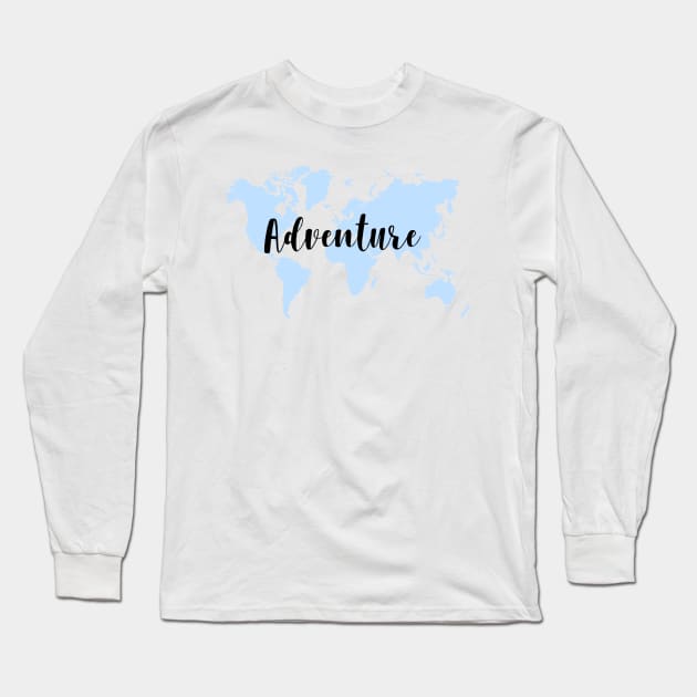 Adventure world map Long Sleeve T-Shirt by dreamtravel